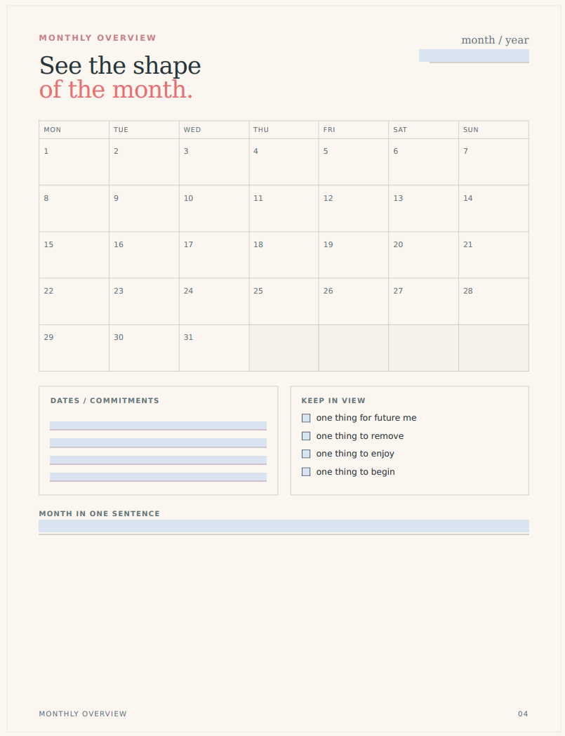 Clearpath - Daily Planner: Brain Dump, Top 3 Priorities & Weekly Review