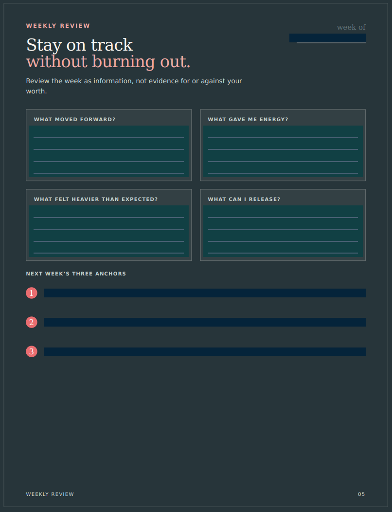 Clearpath - Daily Planner: Brain Dump, Top 3 Priorities & Weekly Review