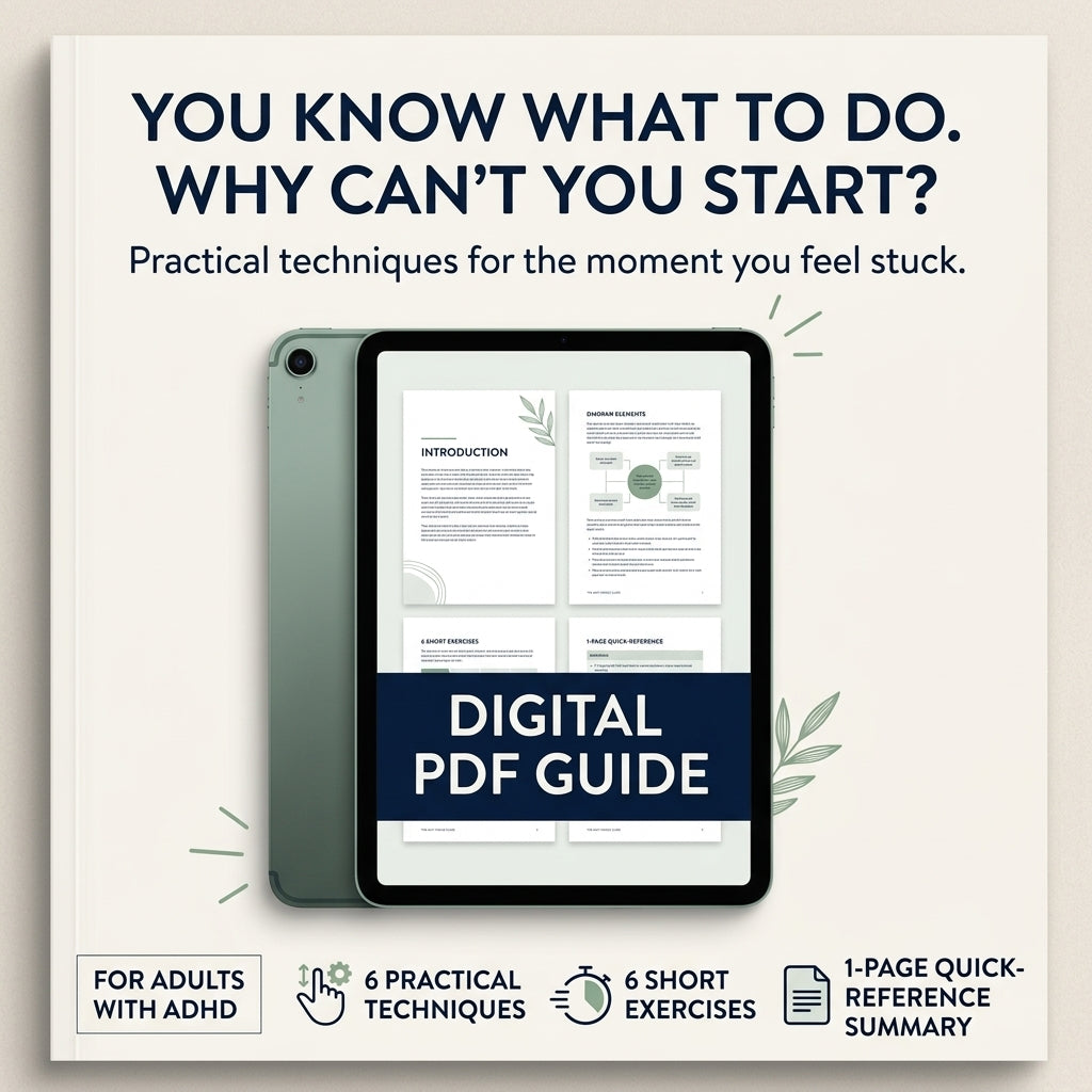 Can't Make Yourself Start? A Practical Task-Starting Guide for Adults with ADHD