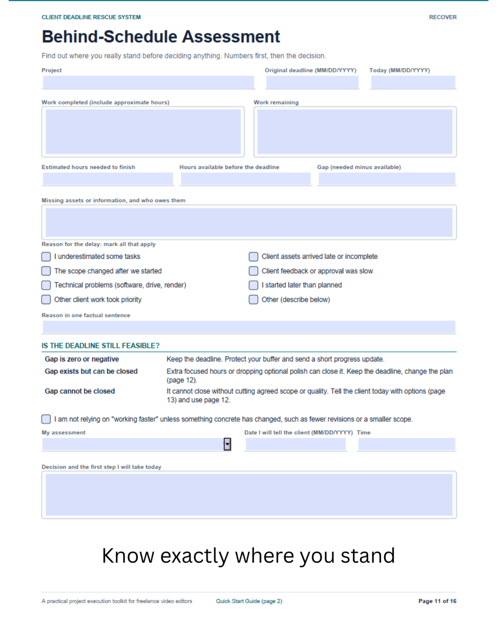 Know exactly where you stand