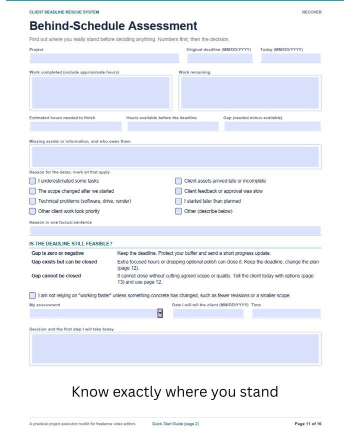 Project-planning worksheets preview